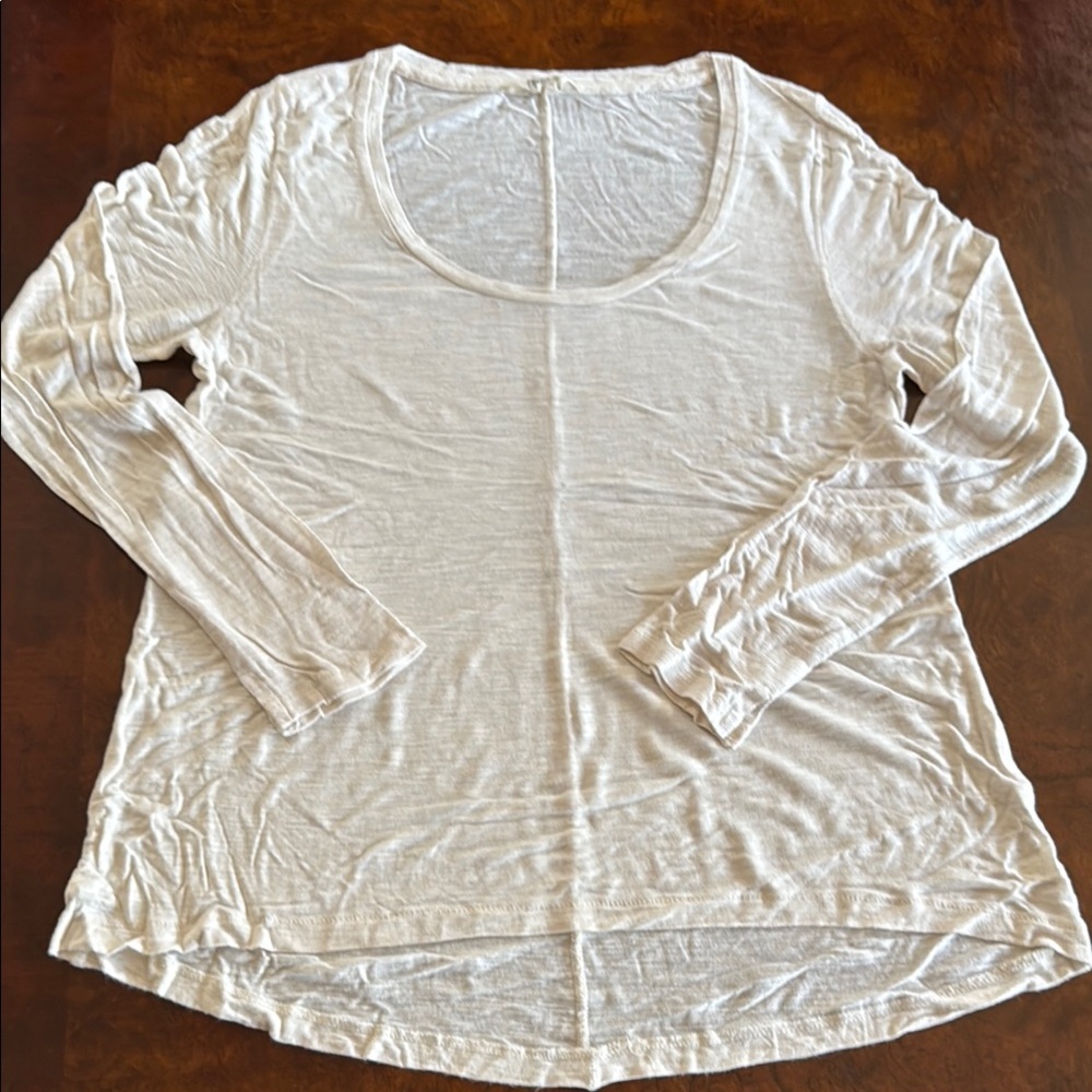 Madewell Cream Long Sleeve Tee